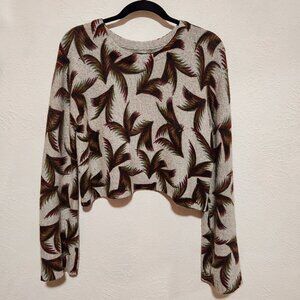 A.L.C. – Printed Cashmere Sweater with Bell Sleeves